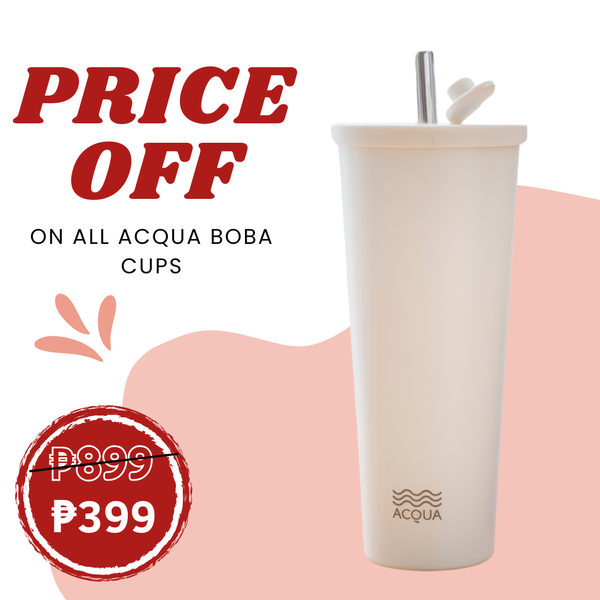 590 ml Cream White Acqua Boba Cup
