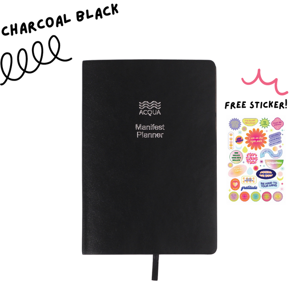 Acqua Manifest Planner in Charcoal Black