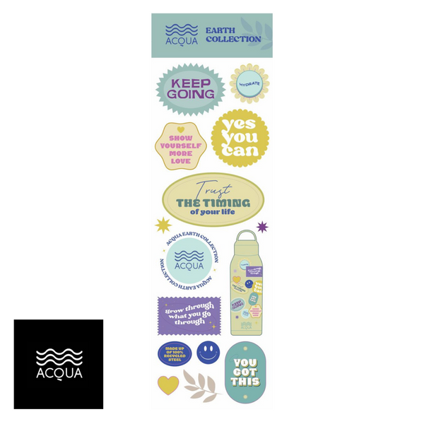 Acqua Collection Sticker Set - Blue