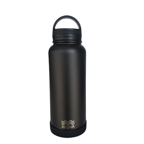1 L Charcoal Black  Acqua Vacuum Flask