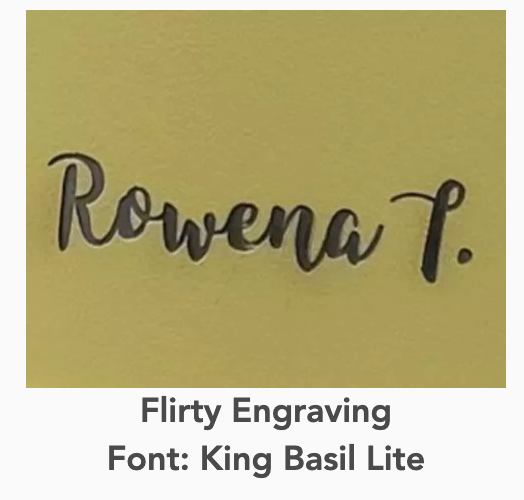 Name Engraving Service (Add-on to Product)